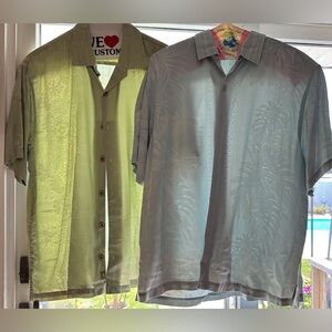 TOMMY Bahama Lot Of 2 Silk Shirts Size XL
Palm and Leaf Designs